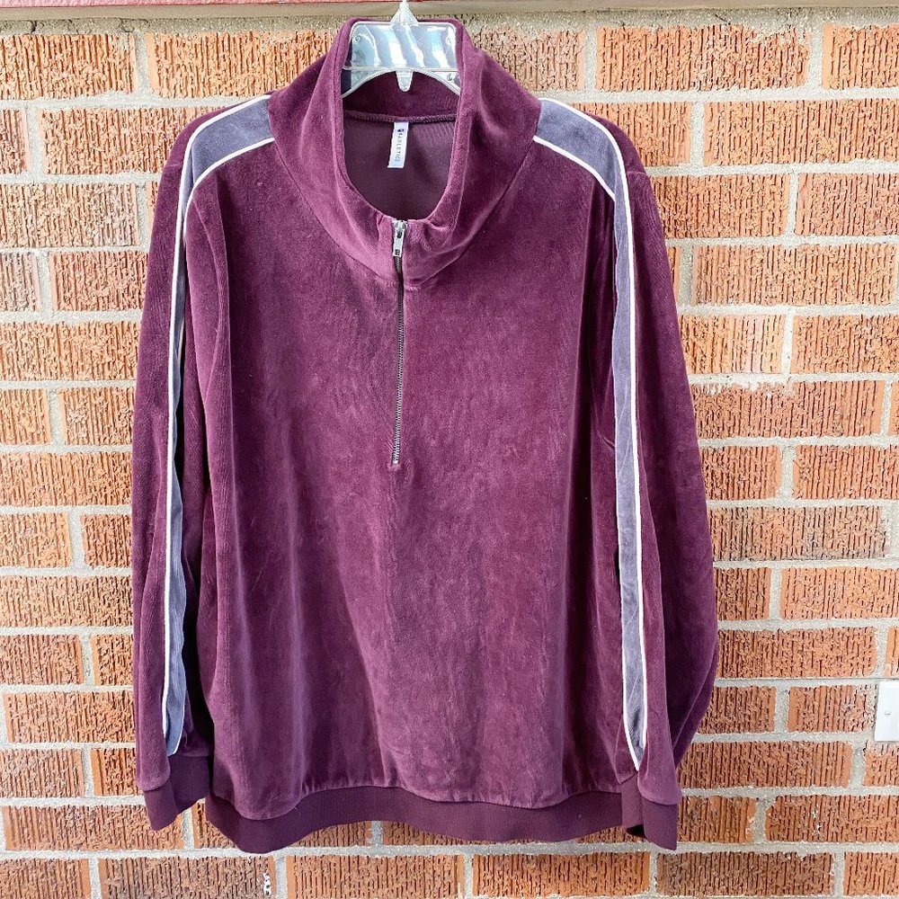 Fabletics Britt Velour Velvet Pullover Jacket 3X